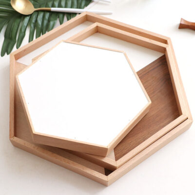 Wooden Hegxagon Tray - Image 2
